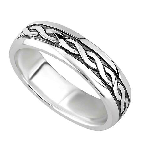 Celtic Ring - Ladies Sterling Silver Wide Celtic Band