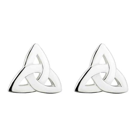 Celtic Earrings - Sterling Silver Trinity Knot Earrings - Medium