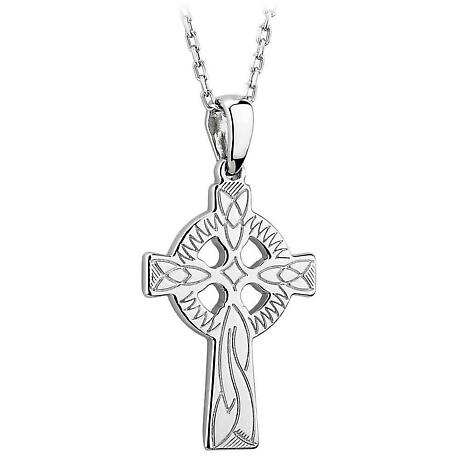 Celtic Pendant - Sterling Silver Celtic Cross Pendant with Chain