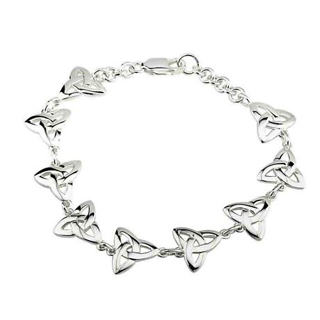 Product Image for Celtic Bracelet - Silver 9 Link Trinity Knot Bracelet