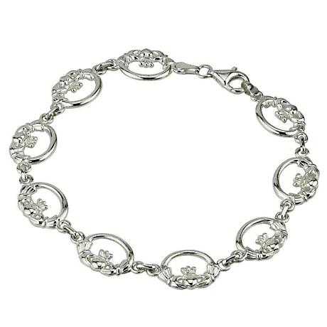 Product Image for Sterling Silver Claddagh Link Bracelet