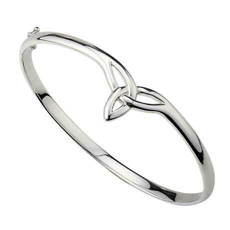 Celtic Bracelet - Sterling Silver Trinity Knot Bangle