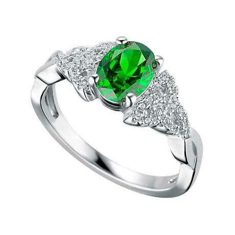 Alternate Image 5 for Irish Ring | Sterling Silver Celtic Trinity Knot Birthstone Ring