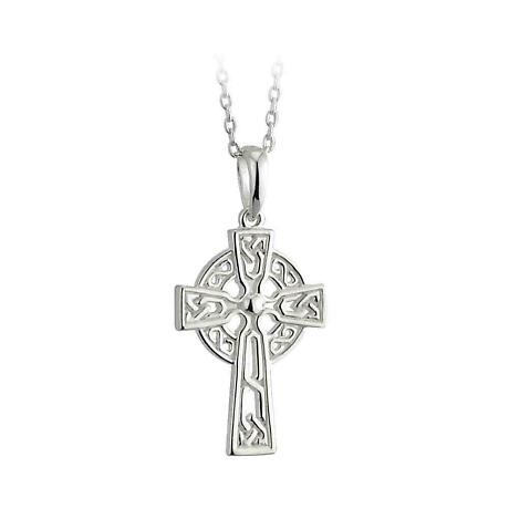 Celtic Pendant - Sterling Silver Filigree Celtic Cross Pendant with Chain