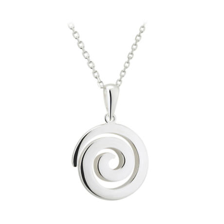 Irish Necklace | Sterling Silver Celtic Spiral Necklace