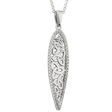 Product Image for Irish Necklace | Sterling Silver Celtic Trinity Knot Twist Pendant