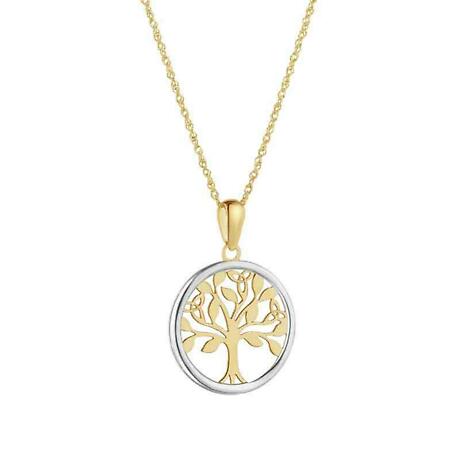 Product Image for Irish Necklace | 10k Gold Small Circle Celtic Tree of Life Pendant
