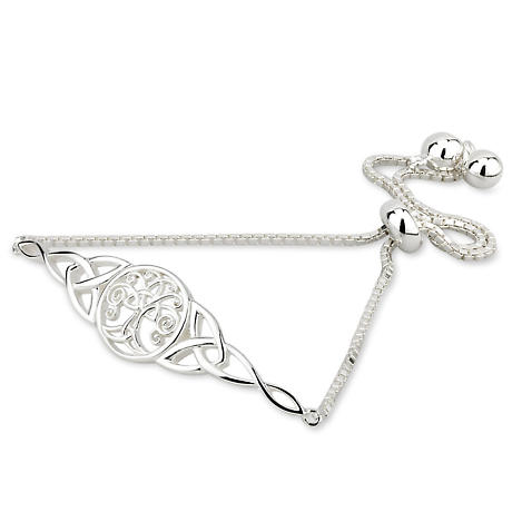 Irish Bracelet | Sterling Silver Celtic Tree of Life Trinity Knot Bangle