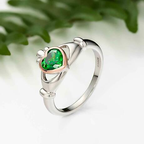 Alternate Image 1 for Irish Ring | Real Irish Gold & Sterling Silver Claddagh Ring by House of Lor