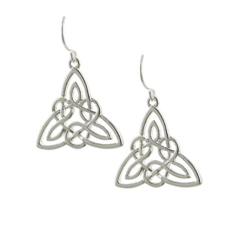 Irish Earrings | Silvertone Eternal Celtic Knot Earrings