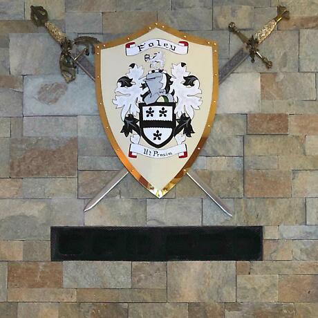 Alternate Image 1 for Personalized Irish Coat of Arms Duke Battle Shield with Full Mantle