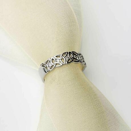 Alternate Image 1 for Trinity Knot Ring - Ladies 14k White Gold and Diamond Trinity Knot