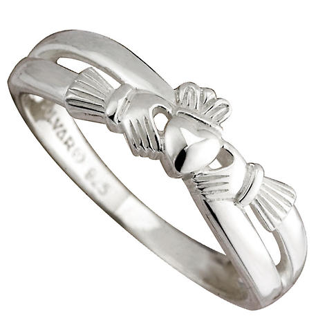 Product Image for Claddagh Ring - Ladies Sterling Silver Claddagh Kiss