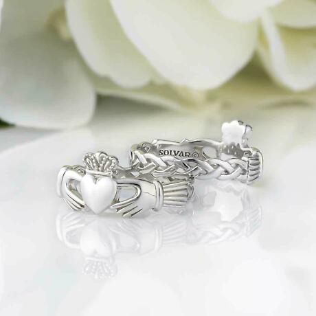 Alternate Image 1 for Claddagh Ring - Ladies Sterling Silver Claddagh Weave