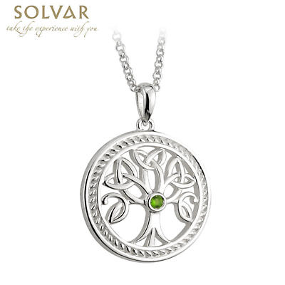 The Celtic Tree Of Life pendant. The branches of this wonderful celtic pendant feature Trinity Knots and is made from sterling silver. Its branches reach in search of learning and knowledge. The trunk symbolizes strength, it's flowers and fruit renewed growth and it's roots represent our ancient Celtic heritage.