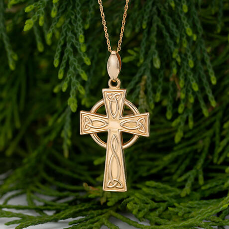 Alternate Image 1 for Celtic Cross Necklace - 14k Gold Celtic Cross Pendant