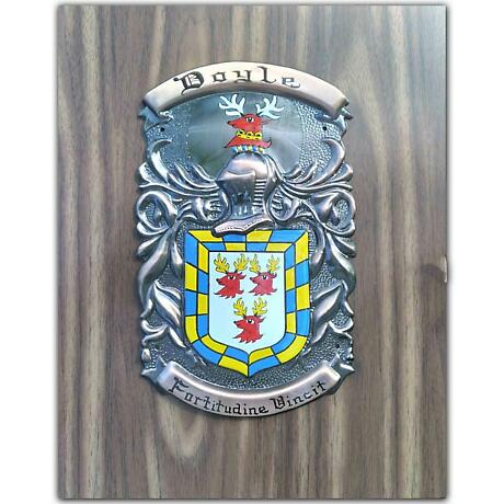 Personalized Single Irish Coat of Arms Castle Shield Plaque