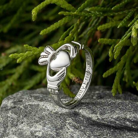 Alternate Image 1 for SALE | Claddagh Ring - Ladies Sterling Silver 'Love, Loyalty, Friendship' Claddagh Comfort
