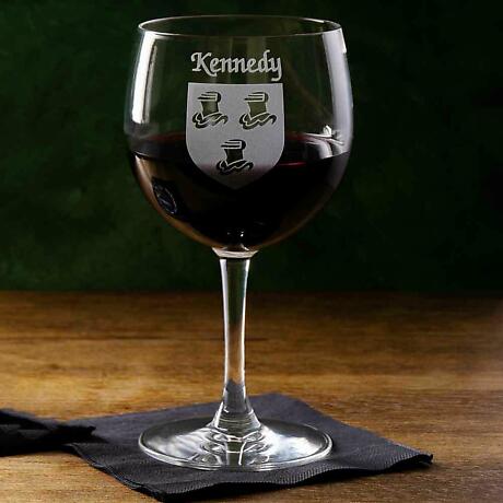 Personalized Coat of Arms Red Wine Glasses - Set of 4