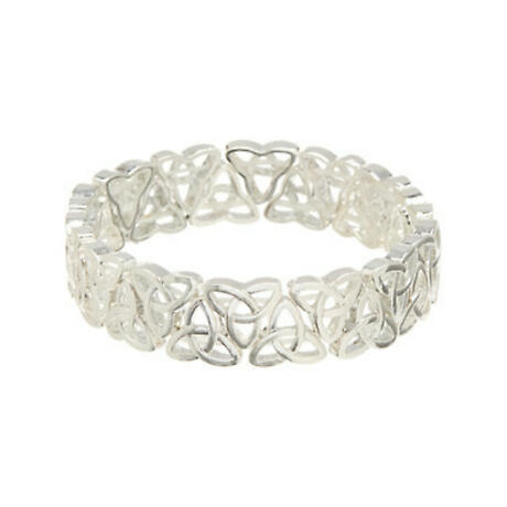 Irish Celtic Trinity Knot Stretch Bracelet - Narrow