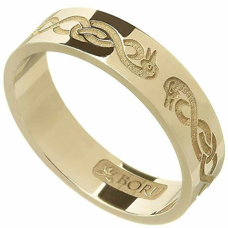 Celtic Ring - Ladies 'Le Cheile' Celtic Wedding Ring