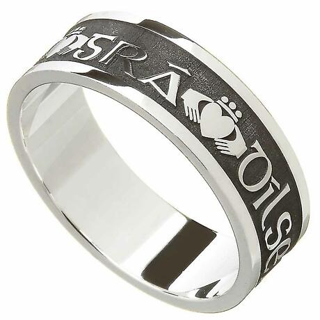 Product Image for Claddagh Ring - Men's Gra Dilseacht Cairdeas 'Love, Loyalty, Friendship' Irish Wedding Ring