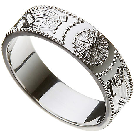 SALE - Celtic Ring - Men's Celtic Warrior Shield Wedding Ring