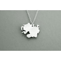 Alternate image for Irish Necklace - Sterling Silver Counties of Ireland Pendant with Chain