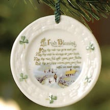 Alternate image for Irish Christmas - Belleek Irish Blessing Ornament