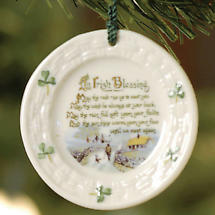 Alternate image for Irish Christmas - Belleek Irish Blessing Ornament