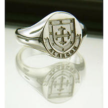 Alternate image for Irish Rings - Personalized Sterling Silver Coat of Arms Ring - Medium