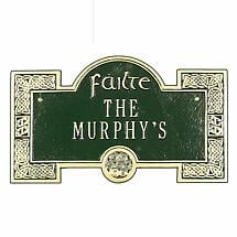 Personalized Failte Welcome Plaque - 2 Lines Product Image