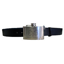 Shamrock Flask Buckle with Leather Belt Product Image