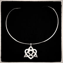 Celtic Pendant - Sterling Silver Heart of a Celt Choker Product Image