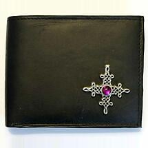 Irish Wallet - Cetlic Tara Cross Leather Wallet Product Image