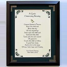 Personalized A Gaelic Christening Framed Print Product Image