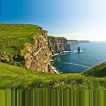 Cliffs of Moher Green Fields Irish Landscape Photographic Print Product Image