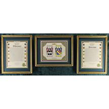 Framed Double Coat of Arms and Family History Product Image