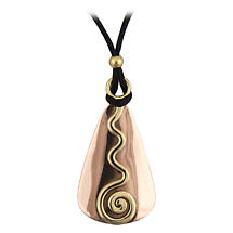 Grange Irish Jewelry - Copper Two Tone Celtic Spiral Triangle Pendant Product Image