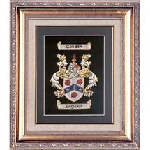 Personalized Framed Irish Single Coat of Arms Hand Stitched Embroidery Product Image
