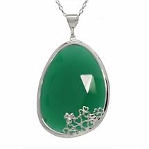 SALE | Shamrock Pendant - Green Onyx Product Image