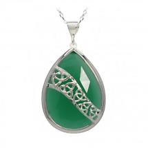 Trinity Pendant - Green Onyx Product Image