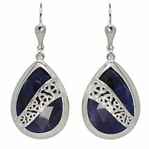 Alternate image for Trinity Earrings - Blue Sodalite