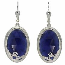 Alternate image for Claddagh Earrings - Blue Sodalite