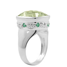 Alternate image for Shamrock Ring - Green Amethyst and Green Agate Shamrock Ring