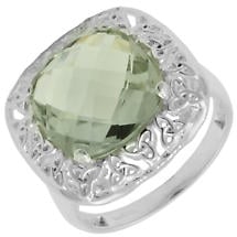 Trinity Knot Ring - Green Amethyst Filigree Trinity Knot Ring Product Image