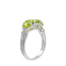 Alternate image for Celtic Ring - Three Stone Peridot with Celtic Knotwork Ring