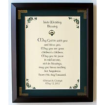 Personalized Irish Wedding Blessing Framed Print Product Image