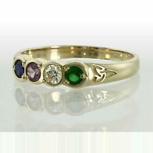 Family Birthstone Trinity Knot Ring - 4 Stones Product Image