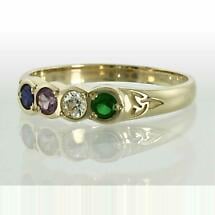 Alternate image for Family Birthstone Trinity Knot Ring - 4 Stones